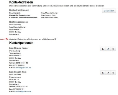 elektronische Rechnungslegung möglich